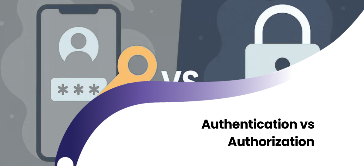 Diagram comparing Authentication and Authorization processes