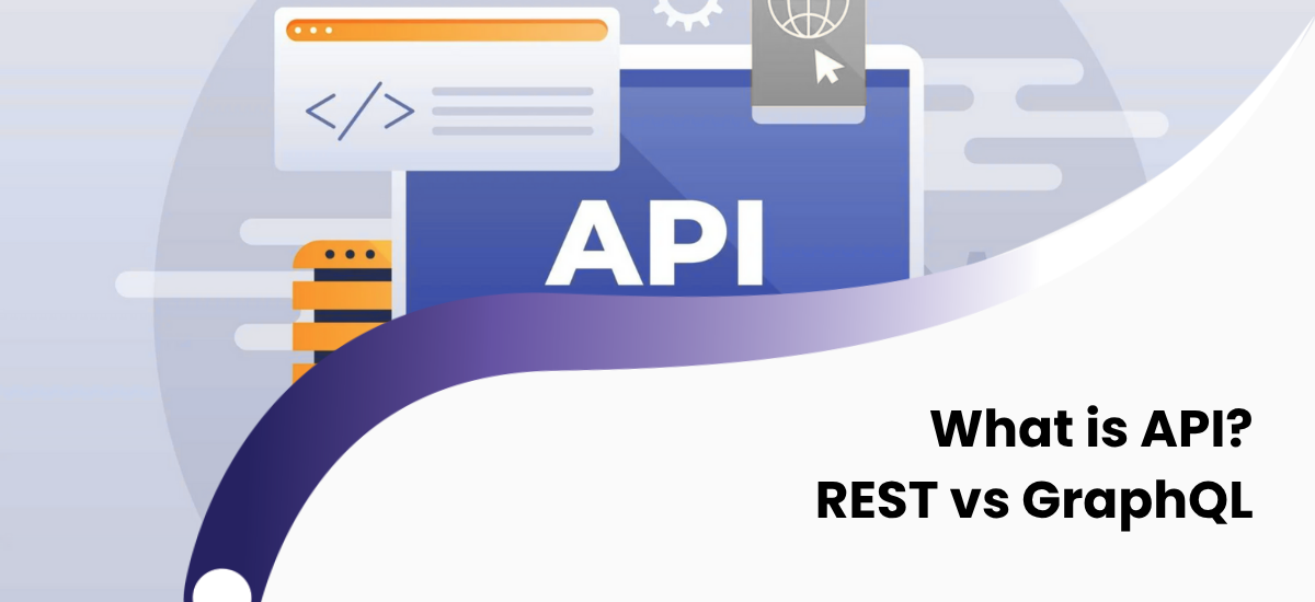 A diagram comparing API architectures: REST vs. GraphQL