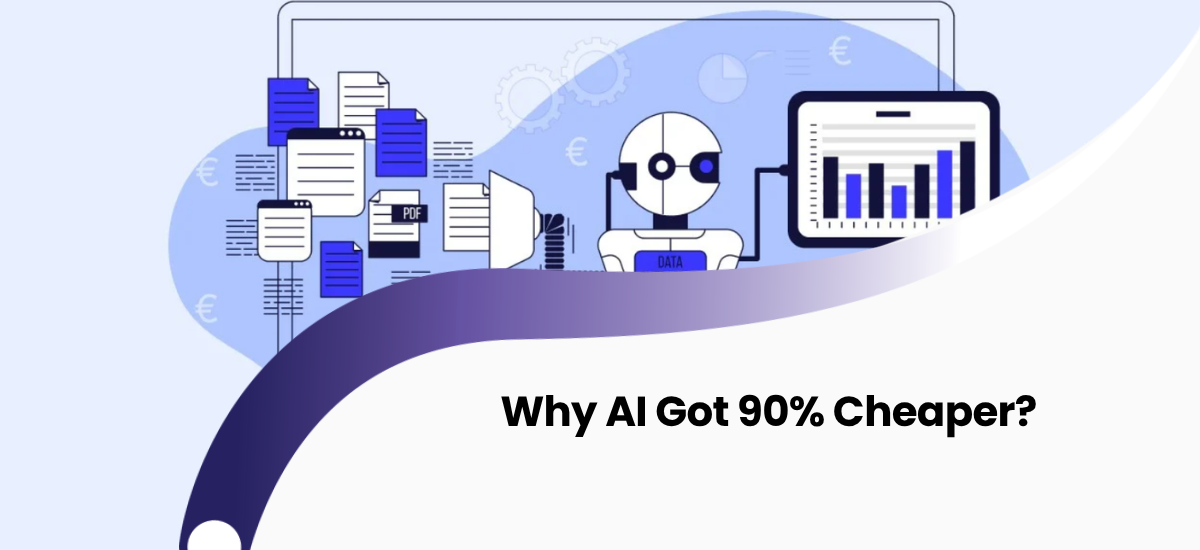 AI model qiymətlərinin illər üzrə düşüş qrafiki