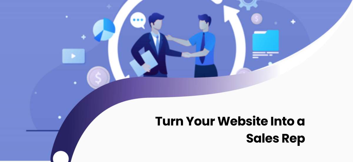 Diagram showing the role of a website as a sales funnel